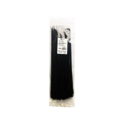 Vázací nylonové pásky, 3,6 x 300mm, černá, 100ks