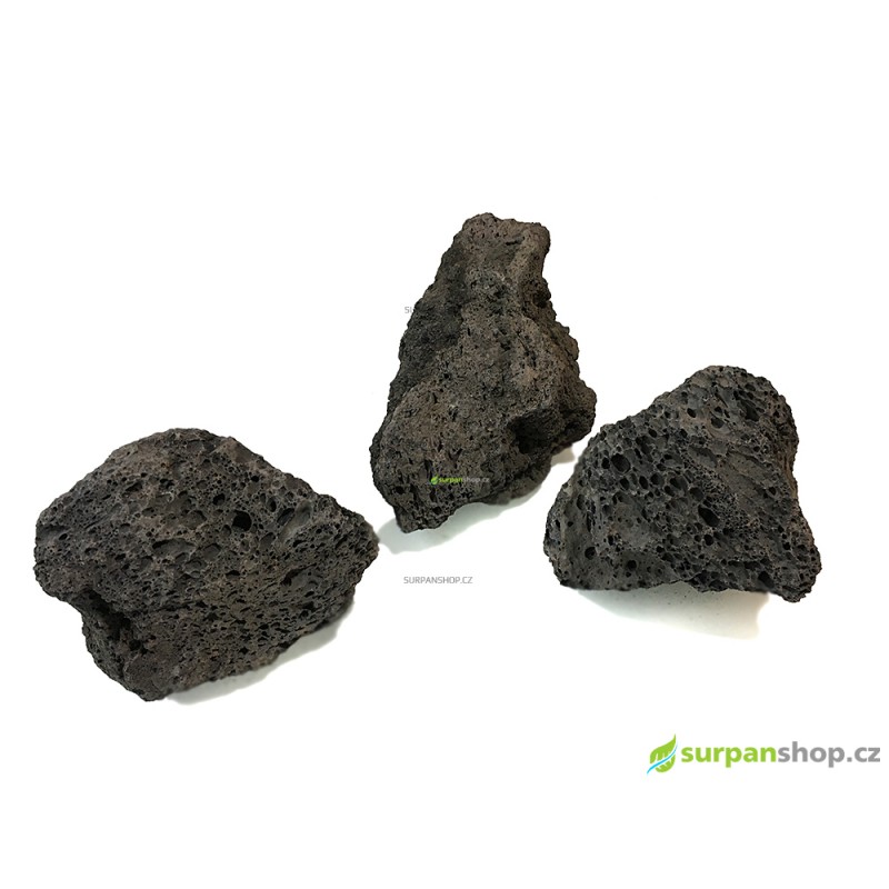 Black Lava Stone 4-20cm - 1kg