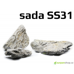 Kameny do akvaria Seiryu Stone - hardscape - sada SS31