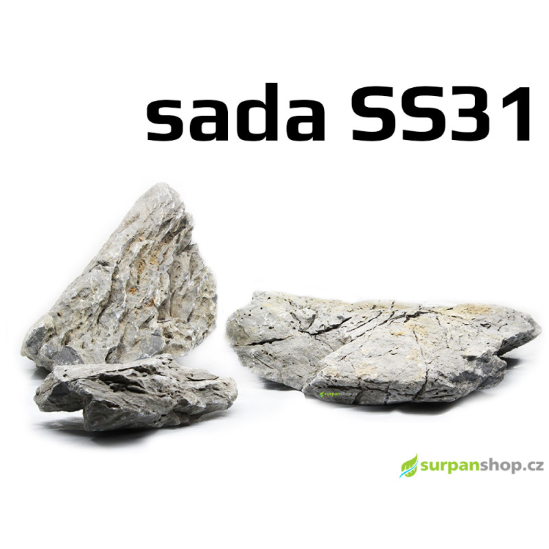 Kameny do akvaria Seiryu Stone - hardscape - sada SS31