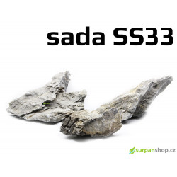 Kameny do akvaria Seiryu Stone - hardscape - sada SS33