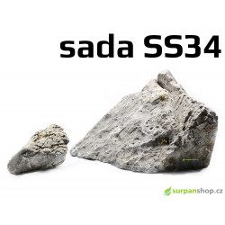 Kameny do akvaria Seiryu Stone - hardscape - sada SS34