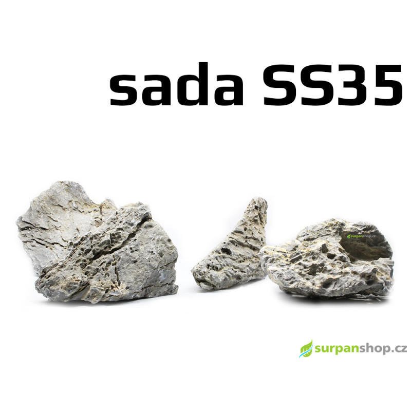 Kameny do akvaria Seiryu Stone - hardscape - sada SS35