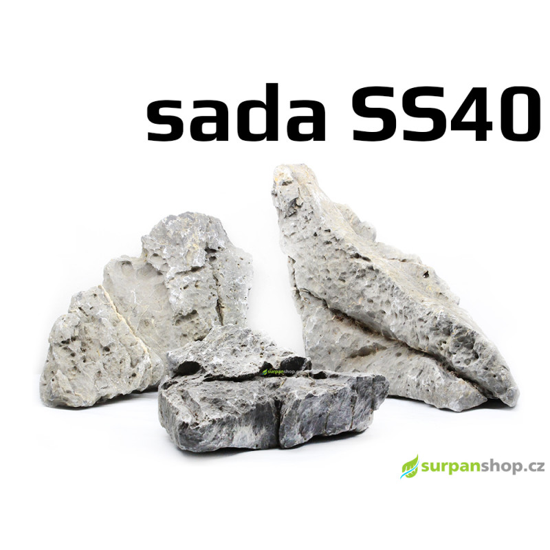 Kameny do akvaria Seiryu Stone - hardscape - sada SS40