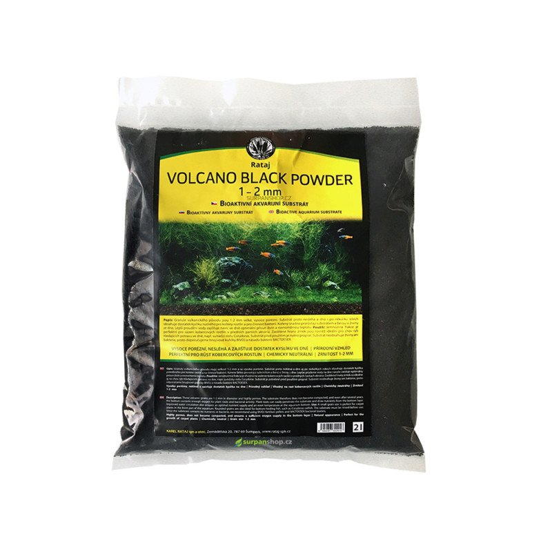 Rataj Volcano black Powder 1-2mm 2l