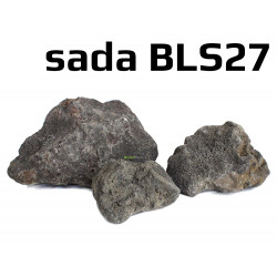 Dekorační kameny do akvária cerne lavove kameny Black Lava Stone BLS27 surpan