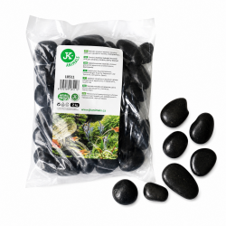 Přírodní křemenné valounky černé, 2 kg do akvária, wabi kusa