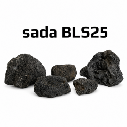 Dekorační kameny do akvária cerne lavove kameny Black Lava Stone BLS25 surpan